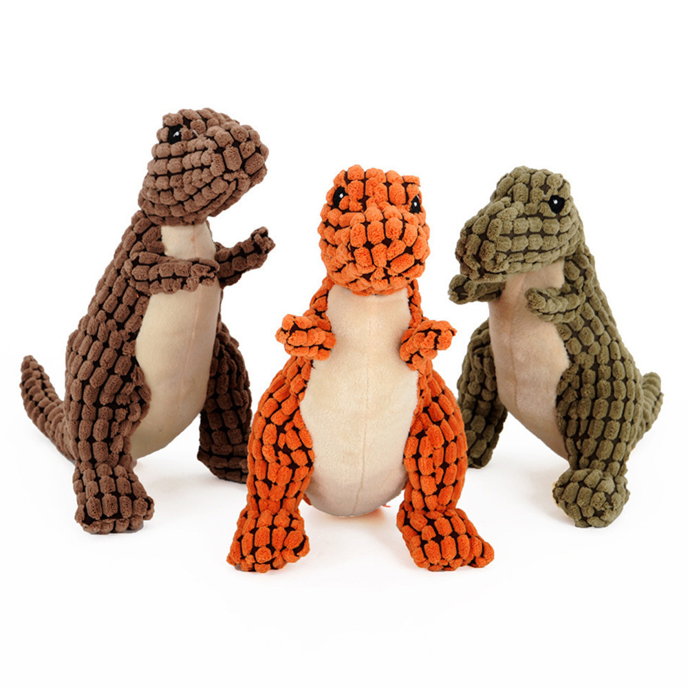 Dinosaur Pet Toys Giant Dogs Pets Interactive Dog Toys For Large Dogs Chew Toys Chihuahua Plush Stuffing Squeakers - Image 3