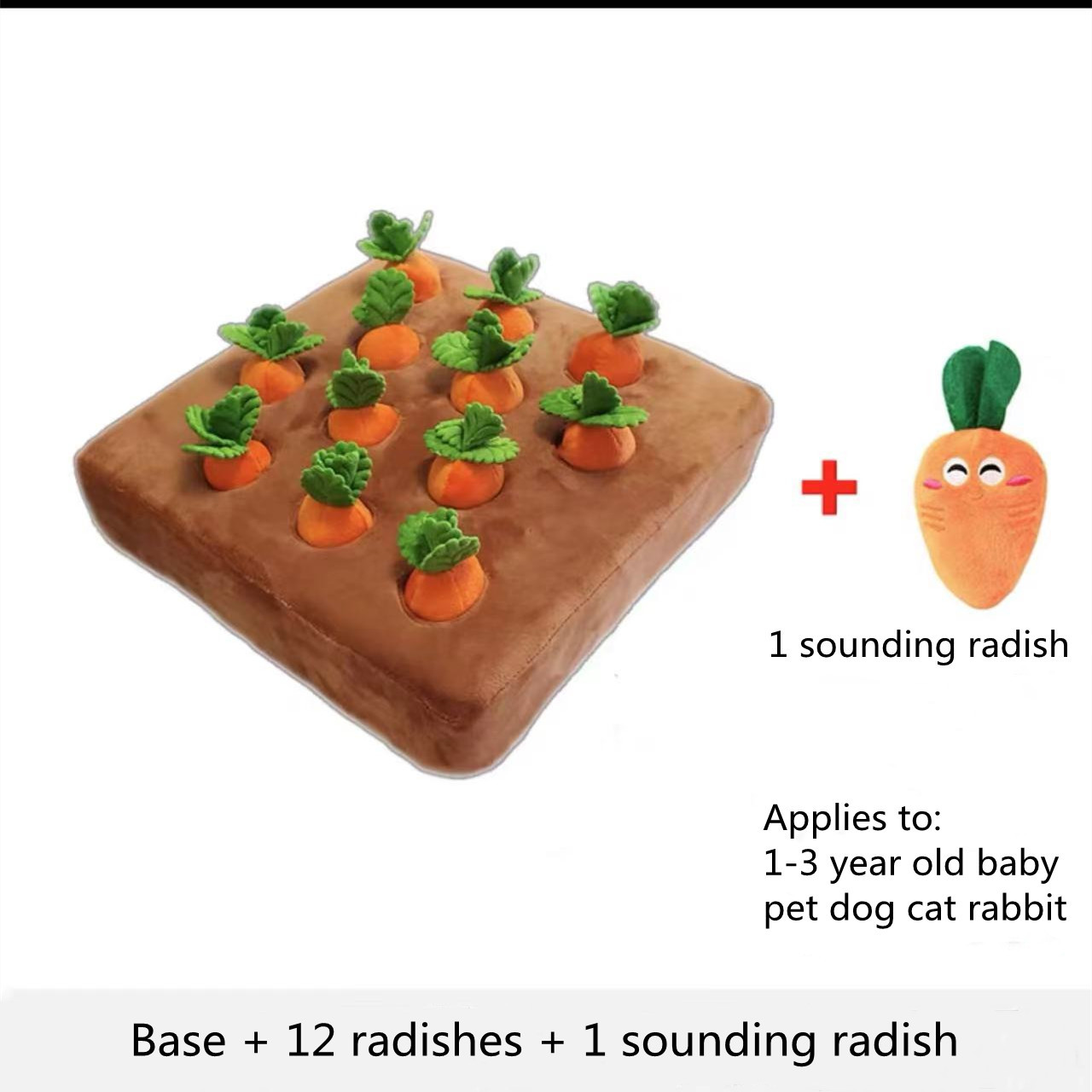 Pet Dog Toys Carrot Plush Toy Vegetable Chew Toy For Dogs Snuffle Mat For Dogs Cats Durable Chew Puppy Toy Dogs Accessories - Image 7